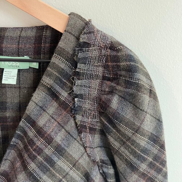 Anthropologie Wool Blend Rustic Cottage Plaid Mini Midi Dress Scottish Outlander - Picture 4 of 6